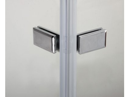 H K - Sprchový kout MELODY F5 90x100 s jednokřídlými dveřmi s pevnou stěnou, (dveře 90 / boční stěna 100) včetně sprchové vaničky z litého mramoru SE-MELODYF590100/THOR-10090
