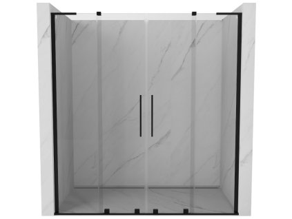 MEXEN/S - Velar L Duo posuvné sprchové dveře 170, transparent, černá 871-170-003-02-70