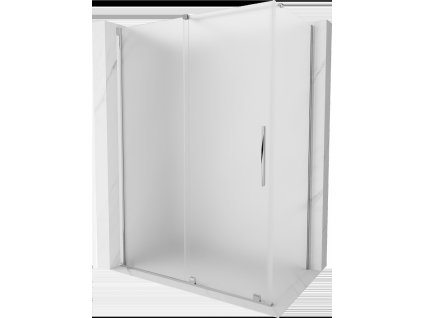 MEXEN/S - Velar sprchový kout, posuvné dveře 140 x 75, dekor, chrom 871-140-075-31-01