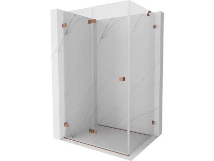 MEXEN/S - Lunar-F sprchový kout skládací dveře levá 85 x 70, transparent, różowe złot 836-085-070-60-00-L