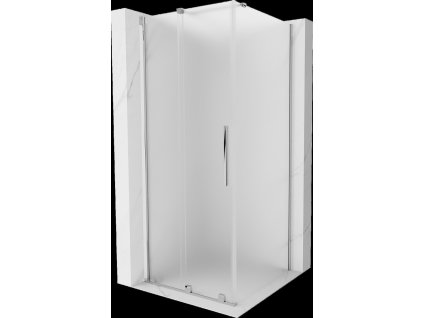 MEXEN/S - Velar sprchový kout, posuvné dveře 100 x 100, dekor, chrom 871-100-100-31-01