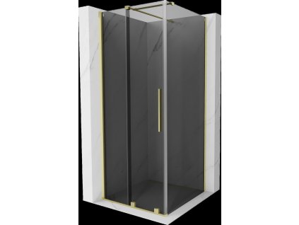 MEXEN/S - Velar sprchový kout, posuvné dveře 120 x 120, grafit, zlato kartáčovaná 871-120-120-41-55