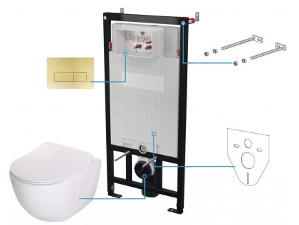 DEANTE - WC SET 200 toaletní sada, podomítková, 6v1 CDER6ZPW