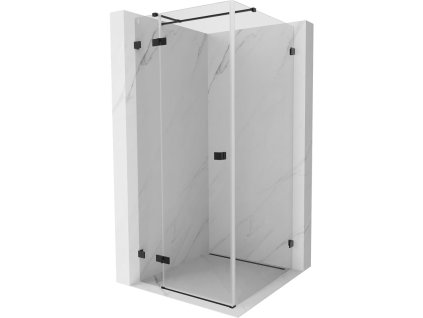 MEXEN/S - Lunar T sprchový kout dveře křídlové levá 120 x 120, transparent, černá 834T-120-120-70-00-L