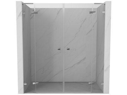 MEXEN/S - Lunar L Duo sprchové dveře křídlové 170, transparent, chrom 834DL-170-000-01-00