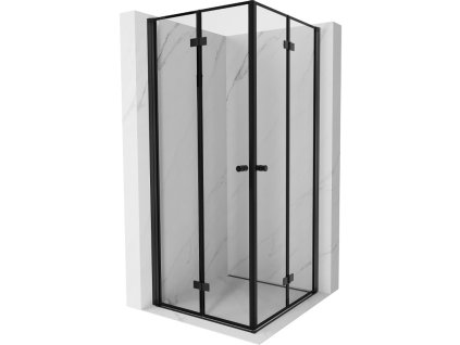 MEXEN/S - Mist-F Duo sprchový kout skládací dveře 110 x 110, černá okraj, černá 8A6-110L-110P-70-70