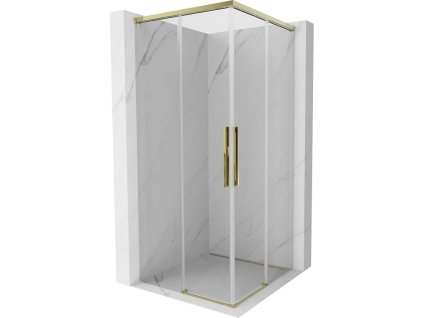 MEXEN/S - Rox Duo sprchový kout posuvný 95 x 95, transparent, zlato 8C2D-095-095-50-00