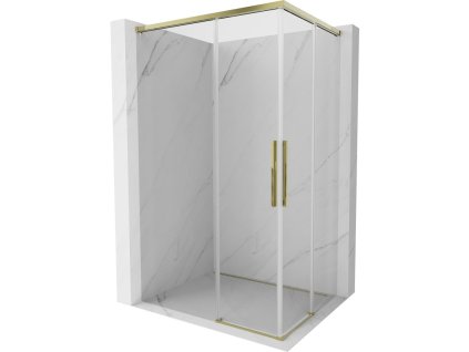 MEXEN/S - Rox Duo sprchový kout posuvný 95 x 85, transparent, zlato 8C2D-095-085-50-00