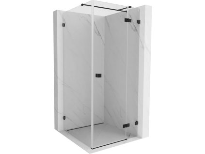 MEXEN/S - Lunar T sprchový kout dveře křídlové pravá 100 x 100, transparent, černá 834T-100-100-70-00-P