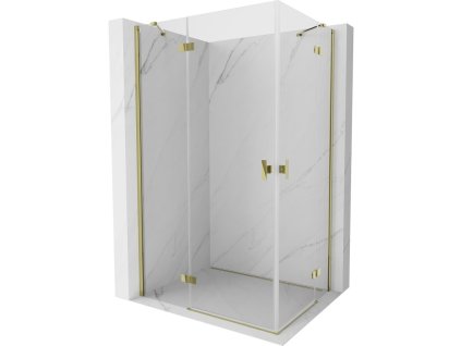 MEXEN/S - Mist H Duo sprchový kout dveře křídlové 105 x 85, transparent, zlato 8A5-105L-085P-50-00