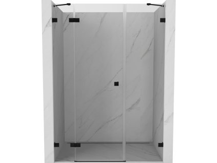 MEXEN/S - Lunar sprchové dveře křídlové levé 160, transparent, černá 834S-160-050-70-00-L