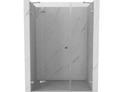 MEXEN/S - Lunar sprchové dveře křídlové levé 155, transparent, chrom 834S-155-050-01-00-L