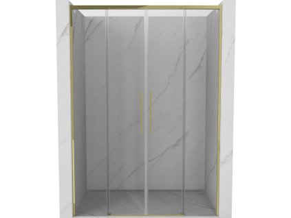 MEXEN/S - Rox posuvné sprchové dveře 150, transparent, zlatá 8C2-150-002-50-00
