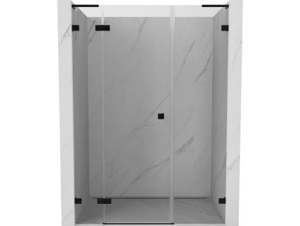 MEXEN/S - Lunar L sprchové dveře křídlové levé 160, transparent, černá 834SL-160-050-70-00-L