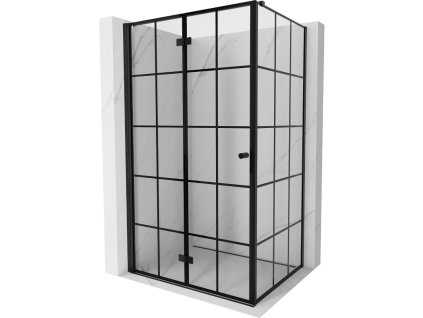 MEXEN/S - Mist-F sprchový kout skládací dveře levá 90 x 100, černá kratka, černá 8A6T-090-100-70-77-L