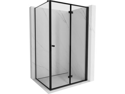 MEXEN/S - Mist-F sprchový kout skládací dveře pravá 90 x 100, černá okraj, černá 8A6T-090-100-70-70-P