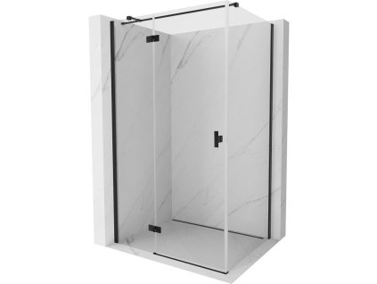 MEXEN/S - Mist H T sprchový kout dveře křídlové levá 115 x 100, transparent, černá 8A5T-115-100-70-00-L