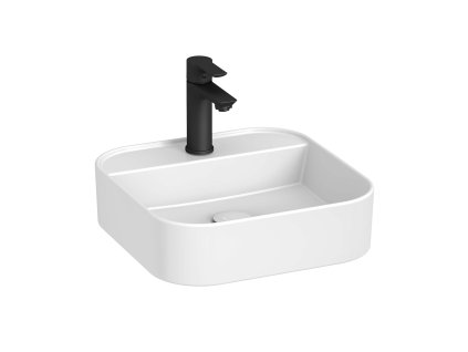 JIKA Astra - umyvadlová mísa, čtvercová, s armaturní deskou, bez přepadu (H818361...1111) (Barva Bílá)