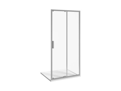 JIKA Nion - sprchové dveře, dvoudílné, levé/pravé, arctic decor (H2422N4...6661), Stříbrná (H2422N40026661)