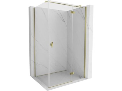 MEXEN/S - Mist H T sprchový kout dveře křídlové pravá 110 x 80, transparent, zlato 8A5T-110-080-50-00-P