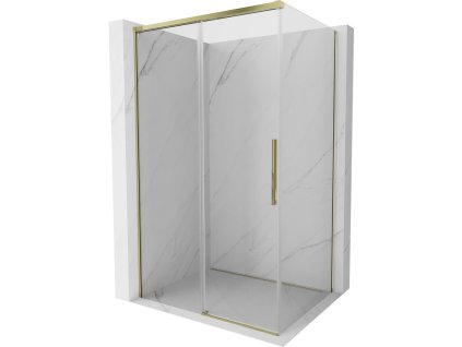 MEXEN/S - Rox sprchový kout posuvný 95 x 90, transparent, zlato 8C2-095-090-50-00