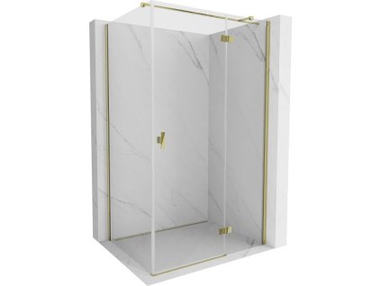 MEXEN/S - Mist H T sprchový kout dveře křídlové pravá 105 x 75, transparent, zlato 8A5T-105-075-50-00-P