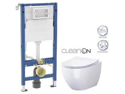 GEBERIT DuofixBasic bez tlačítka + WC CERSANIT ZEN CLEANON + SEDÁTKO 458.103.00.2 X HA1
