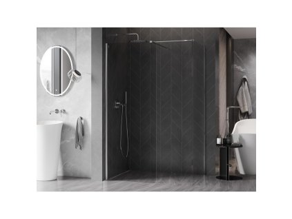 MEXEN/S - Kioto-X Sprchová zástěna WALK-IN 100 x 70, transparent 10 mm, chrom 800-100-202-01-00-070-X