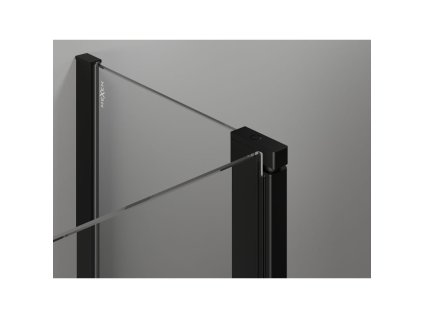 MEXEN/S - Mist T sprchový kout dveře křídlové levá 105 x 75, černý okraj, černá 8A4T-105-075-70-70-L