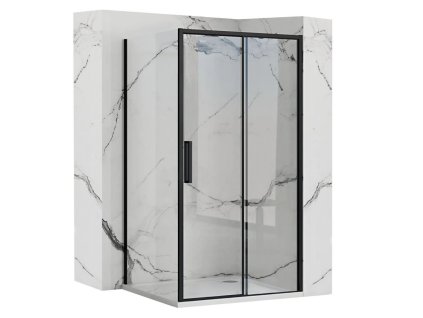 REA/S - Sprchový kout s posuvnými dveřmi Rapid Slide 120 a pevnou stěnou 80 KPL-09859