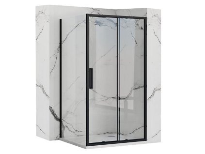 REA/S - Sprchový kout s posuvnými dveřmi Rapid Slide 120 a pevnou stěnou 80 KPL-09859