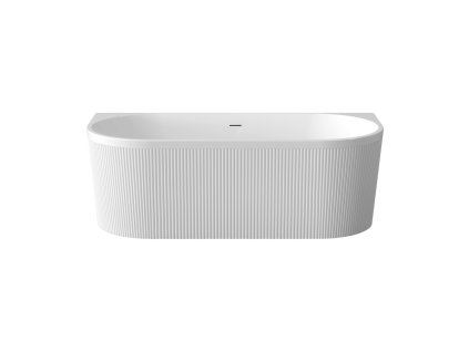 INVENA - Vana volně stojící k stěně rýhovaná 170 glamour trend sifon bílý; AN-02-12U-M