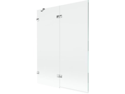 MEXEN/S - Lunar vanová zástěna 2-křídlová levá 130 x 150, transparent, chrom 897-130-100-01-00-L