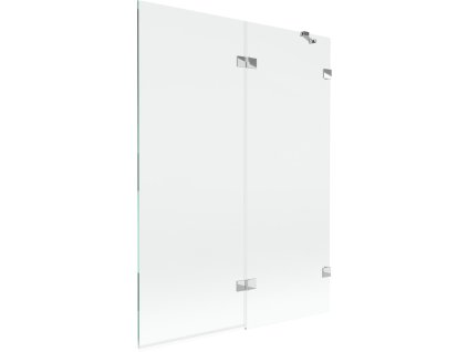 MEXEN/S - Lunar vanová zástěna 2-křídlová pravá 130 x 150, transparent, chrom 897-130-100-01-00-P