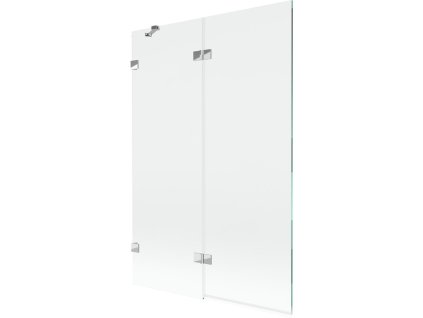 MEXEN/S - Lunar vanová zástěna 2-křídlová levá 120 x 150, transparent, chrom 897-120-100-01-00-L