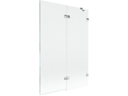 MEXEN/S - Lunar vanová zástěna 2-křídlová pravá 120 x 150, transparent, chrom 897-120-100-01-00-P