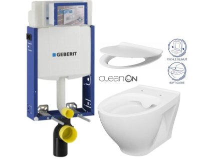 GEBERIT KOMBIFIX ECO, nádržka UP 320 bez tlačítka + WC CERSANIT CLEANON MODUO + SEDÁTKO 110.302.00.5 MO1