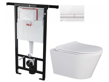 Předstěnový instalační systém s bílým tlačítkem M1710 + WC MYJOYS MY1 + SEDÁTKO AM102/1120 M1710 MY1