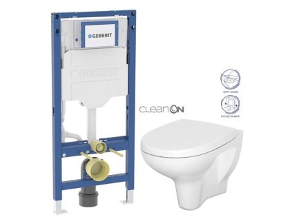 GEBERIT Duofix bez tlačítka + WC CERSANIT ARTECO CLEANON + SEDÁTKO 111.300.00.6 AT1