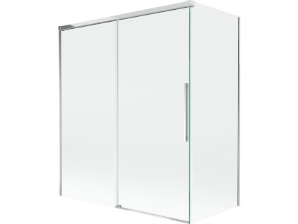 MEXEN/S - Rox vanová zástěna 2-křídlová posuvná 140 + 70 x 150, transparent, chrom 8C9-140-070-01-00