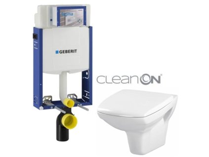 GEBERIT KOMBIFIX ECO, nádržka UP 320 bez tlačítka + WC CERSANIT CLEANON CARINA + SEDÁTKO 110.302.00.5 CA1