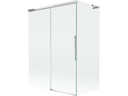 MEXEN/S - Rox L vanová zástěna 2-křídlová posuvná 120 + 70 x 150, transparent, chrom 8C9L-120-070-01-00