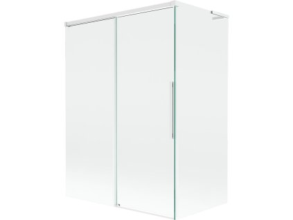 MEXEN/S - Rox L vanová zástěna 2-křídlová posuvná 120 + 70 x 150, transparent, bílá 8C9L-120-070-20-00