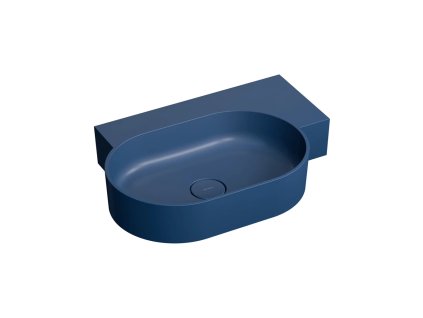 OMNIRES - OVO M+ umyvadlo na desku/závěsné - pravé, 64 x 44 cm, midnight blue mat; OVO645UWPMB