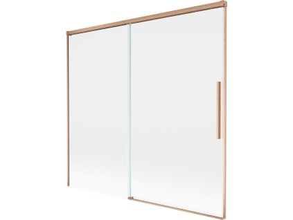 MEXEN/S - Rox vanová zástěna 2-křídlová posuvná 170 x 150, transparent, měď kartáčovaná 8C9-170-001-65-00