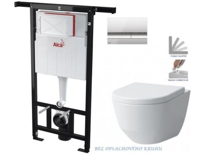 Předstěnový instalační systém s chromovým tlačítkem M1721 + WC LAUFEN PRO RIMLESS + SEDÁTKO AM102/1120 M1721 LP1