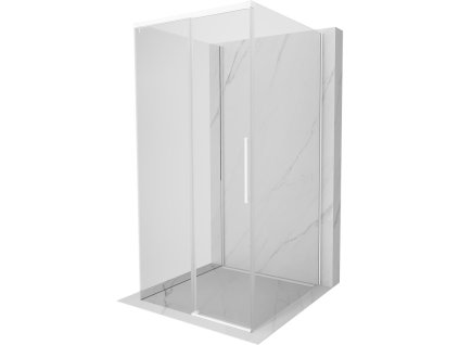 MEXEN/S - Rox-3S sprchový kout 3 stěnný , posuvný 110 x 110, transparent, bílá 8C2-110-110-20-00-3S