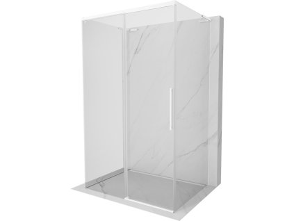 MEXEN/S - Rox-3S L sprchový kout 3 stěnný , posuvný 145 x 70, transparent, bílá 8C2L-145-070-20-00-3S