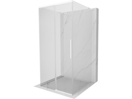 MEXEN/S - Rox-3S L sprchový kout 3 stěnný , posuvný 100 x 100, transparent, bílá 8C2L-100-100-20-00-3S