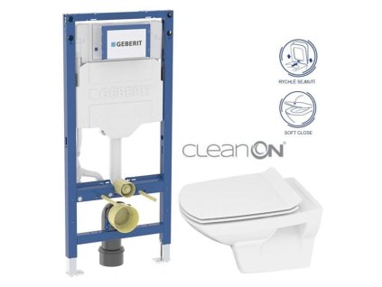 GEBERIT Duofix bez tlačítka + WC CERSANIT CLEANON CARINA + SEDÁTKO 111.300.00.6 CA3